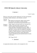 INFO 505 Quiz-8, Health Informatics – INFO 505, Liberty university, Already graded A
