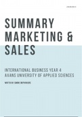 Summary Strategic Marketing & Sales IB Y4Q1