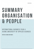 Summary Strategic Organisation & People IB Y4Q1