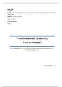 Thesis proposal in English - The effect of Leadership on change fatigue