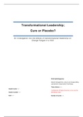 Complete Scriptie voor MCC (Master): het effect van transformationeel leiderschap op verandermoeheid