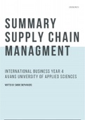 Summary Strategic Supply Chain Management Y4Q1