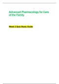 NR 566: Advanced Pharmacology for Care of the Family Week 2 Quiz Study Guide (Latest 2020)