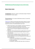 NR 566: Advanced Pharmacology for Care of the Family Week 4 Study Guide (Latest 2020)