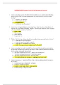 NURSING MISC Pediatrics Final (99/100 Questions and Answers)