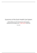 Samenvatting Economics of the Dutch Health Care System (EDHCS) minor Health Care Management VU