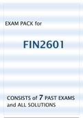 FIN2601 study Exam Pack - Financial Management (Questions and Answers)