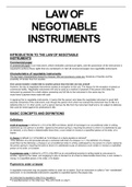 Instruments of payments notes summary