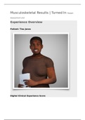 NURS 325 Musculoskeletal-Experience Overview, Best reviewed Documents