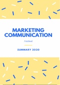 Marketing Communication Summary 2020