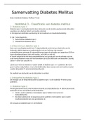 Samenvatting DAW Fysiologie en pathologie - Onderdeel Diabetes mellitus (jaar 3)