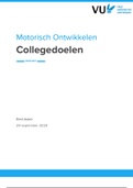 Uitgewerkte Collegedoelen Motorisch Ontwikkelen | MLO2020