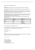 Aantekeningen lessen jaar 1 financieel management Tourism Management (NL)