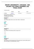 BIS 245/BIS 245 FINAL EXAMBIS 245 FINAL EXAM Score for this quiz: 212 out of 270-A-Grade