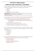 TTT 67777 MedSurg 2 Peds-II-trans recent with correct answers and rationales