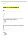 BSOP 429 Week 8 Final Exam (Version 1), Correct Questions Answers, Already Graded A, Latest 2020