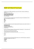 BSOP 429 Week 8 Final Exam (Version 2), Correct Questions Answers, Already Graded A, Latest 2020