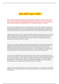 ACC 622 Topic 6 DQ 1