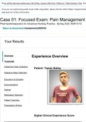  NGR 6172:Tanner Bailey Pain Management Shadow Health Exam- Education and Empathy