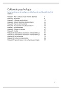 Culturele psychologie samenvatting boek, hoorcolleges en artikelen 20/21