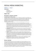 Aantekeningen Social Media Marketing &vert; Colleges en Kennisclips