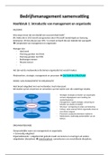 Bedrijfsmanagement samenvatting met schema's