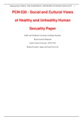 PCN-530 - Social and Cultural Views of Healthy and Unhealthy Human Sexuality Paper