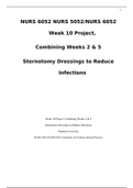 NURS 6052 NURS 5052/NURS 6052 Week 10 Project, Combining Weeks 2 & 5  Sternotomy Dressings to Reduce Infections 