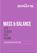 ATPL Mass&Balance - Resume