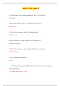 BIOS 252 Quiz 2 / BIOS252 Quiz 2 (25 Q/A)(LATEST, 2020) : Anatomy & Physiology II : Chamberlain College of Nursing  (Updated answers, Download to score A)