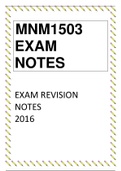 MNM1503 Revision Notes