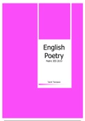 Summary English Poetry Notes Matric 2019