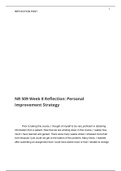 NR 509 Week 8 Reflection Personal Improvement Strategy| Advanced Physical Assessment