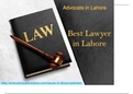 Best Lawyer in Lahore - Get Any Legal Services By Professionals