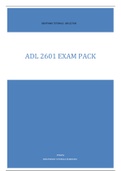  ADL2601 Exam PACK 2020 UPLOAD