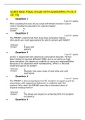 NURS 6630 FINAL EXAM WITH ANSWERS (75 OUT OF 75)