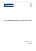 Samenvatting psychologie van individuele verschillen, deel 2 (persoonlijkheid)