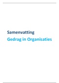 Gedrag in Organisaties(Organizational Behaviour) Samenvatting Erasmus RSM Bedrijfskunde 