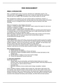 Risk management 325014-B-6 summary midterm