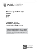 Core Management Concept Subject Guide MN2177