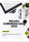 MNL2601 SUMMARIZED NOTES 