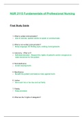 NUR 2115 / NUR2115: Fundamentals of Professional Nursing Final Study Guide (Latest 2020 / 2021) Rasmussen College