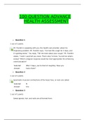 NURS 6512N - 100 QUESTION ADVANCE HEALTH ASSESSMENT
