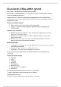 Samenvatting Business Etiquette