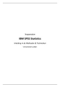 Stappenplan SPSS Statistics voor Inleiding in de Methoden & Technieken (IMT)
