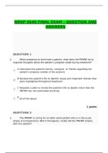 NRNP 6640 FINAL EXAM – QUESTION AND ANSWERS {GRADED A}