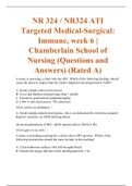 ATI NR 324 / NR324  Targeted Medical-Surgical: Immune, week 6 | Chamberlain School of Nursing (Questions and Answers) (Rated A)