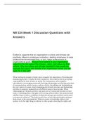 NR 534 Week 1 Discussion Questions with Answers|Healthcare Systems Management