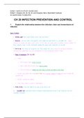 NUR 319 (NUR319) Foundations Exam 1( Study Guide 2020) INFECTION PREVENTION AND CONTROL