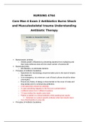 NURSING 4764  Care Man 4 Exam 2 Antibiotics Burns Shock and Musculoskeletal trauma Understanding Antibiotic Therapy